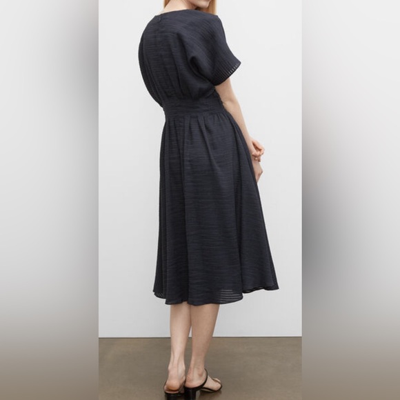 Club Monaco Swing Dress, Navy Textured - Picture 2 of 7